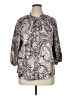LC Lauren Conrad 100% Polyester Print Gray 3/4 Sleeve Blouse Size XL - photo 1