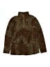 Lands' End 100% Polyester Animal Print Brown Turtleneck Sweater Size M (kids) - photo 1