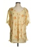 Assorted Brands 100% Polyester Yellow Short Sleeve Blouse Size 24 waist - photo 1