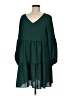 Unbranded Solid Green Casual Dress Size M - photo 1