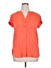 Unbranded 100% Rayon Orange Short Sleeve Henley Size 0X (estimated) - photo 1