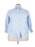 Unbranded 100% Polyester Blue 3/4 Sleeve Blouse Size 3X - photo 1