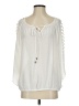B-Design 100% Polyester Ivory 3/4 Sleeve Blouse Size S - photo 1