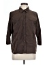Croft & Barrow Brown 3/4 Sleeve Button-Down Shirt Size L - photo 1
