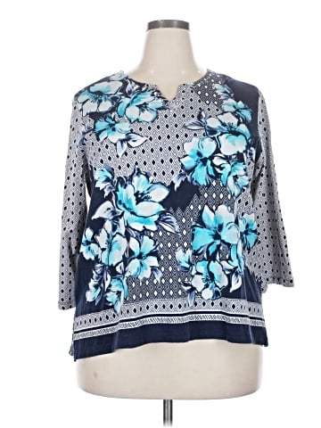 Alfred Dunner 3/4 Sleeve T-Shirt (view 1)