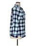 White Mark 100% Polyester Plaid Blue Long Sleeve Blouse Size XL - photo 4