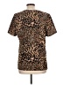 Susan Graver Animal Print Brown Short Sleeve Blouse Size L - photo 2