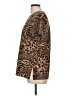 Susan Graver Animal Print Brown Short Sleeve Blouse Size L - photo 5