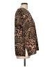 Susan Graver Animal Print Brown Short Sleeve Blouse Size L - photo 4