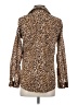 J. McLaughlin 100% Cotton Animal Print Brown Long Sleeve Button-Down Shirt Size XS - photo 2