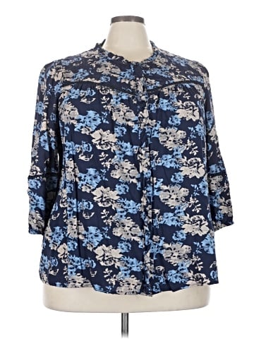 Caffé Marrakesh 3/4 Sleeve Button-Down Shirt (view 1)