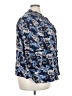Caffé Marrakesh 100% Rayon Floral Blue 3/4 Sleeve Button-Down Shirt Size 3X - photo 4