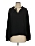 Lucky Brand 100% Polyester Black Long Sleeve Blouse Size S - photo 1