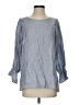 See and Be Seen Blue 3/4 Sleeve Blouse Size S - photo 1