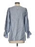 See and Be Seen Blue 3/4 Sleeve Blouse Size S - photo 2