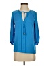 Diane von Furstenberg Blue 3/4 Sleeve Blouse Size 2 - photo 1