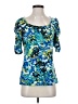 Assorted Brands Blue Short Sleeve Blouse Size S - photo 1