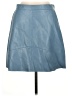 Zara Basic Solid Blue Faux Leather Skirt Size L - photo 1