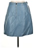 Zara Basic Solid Blue Faux Leather Skirt Size L - photo 2