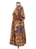 NY Collection 100% Polyester Paisley Brown Casual Dress Size S - photo 5