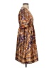 NY Collection 100% Polyester Paisley Brown Casual Dress Size S - photo 4