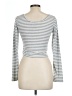 Icon Apparel Stripes Gray Silver Long Sleeve T-Shirt Size L - photo 2