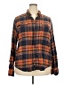 George Plaid Orange Long Sleeve Button-Down Shirt Size 2X - photo 1