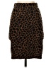 Hi-Line Animal Print Brown Casual Skirt Size S - photo 1