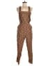 Rue Stiic Animal Print Brown Tan Jumpsuit Size M - photo 1