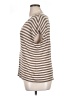 Caslon 100% Rayon Stripes Brown Short Sleeve Top Size XL (estimated) - photo 5