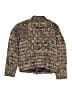 Lands' End 100% Polyester Tweed Gold Jacket Size 6 - 8 - photo 2