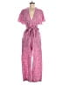 Assorted Brands 100% Rayon Paisley Pink Jumpsuit Size M - photo 1