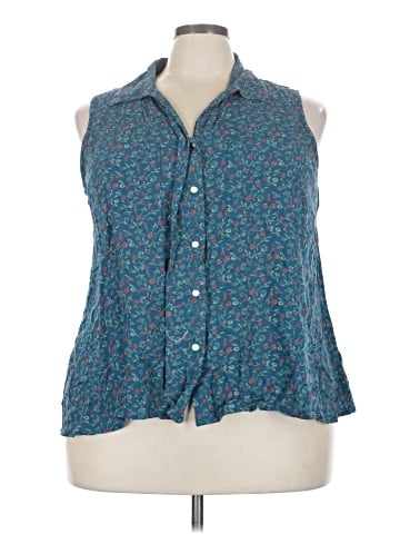 dip Sleeveless Button-Down Shirt (view 1)
