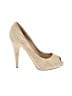 RACHEL Rachel Roy Animal Print Ivory Tan Heels Size 5 1/2 - photo 1