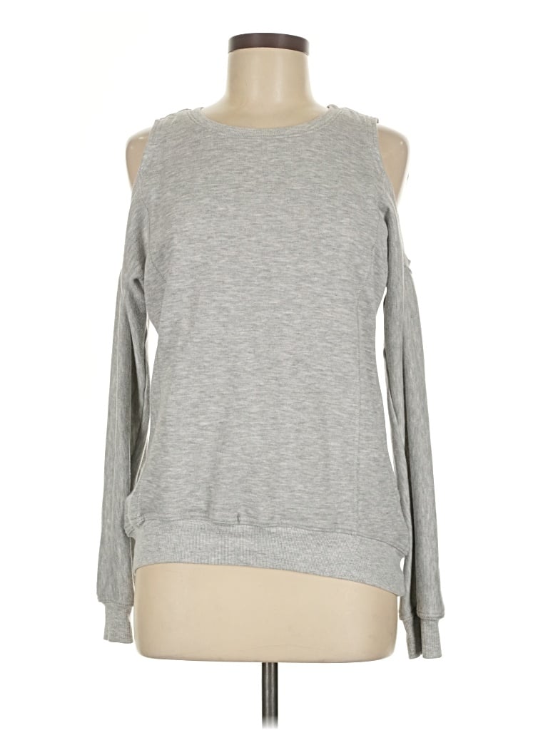 Pre-owned No Comment Long Sleeve T-shirt In Gray