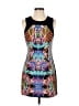 Ark & Co. 100% Polyester Graphic Black Cocktail Dress Size S - photo 1