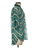 Takara 100% Polyester Chevron-herringbone Teal 3/4 Sleeve Blouse Size S - photo 4