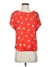 Banana Republic 100% Polyester Orange Short Sleeve Top Size S - photo 1