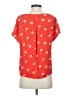 Banana Republic 100% Polyester Orange Short Sleeve Top Size S - photo 2
