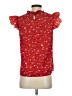Shein 100% Polyester Red Short Sleeve Blouse Size 4 - photo 2