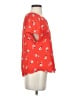 Banana Republic 100% Polyester Orange Short Sleeve Top Size S - photo 4