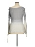 White House Black Market Chevron-herringbone Silver Pullover Sweater Size XL - photo 2
