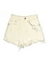 Zara Ivory Denim Shorts Size 0 - photo 1