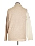 Joan Vass Color Block Tan Turtleneck Sweater Size XL - photo 2