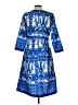 ASHRO 100% Polyester Print Blue Casual Dress Size 10 - photo 2