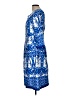 ASHRO 100% Polyester Print Blue Casual Dress Size 10 - photo 5