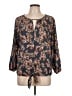 West K 100% Polyester Blue 3/4 Sleeve Blouse Size L - photo 1