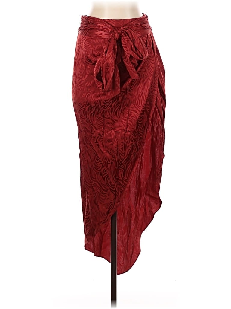 Pre-owned Ronny Kobo Formal Skirt In Burgundy