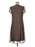 MSK 100% Polyester Polka Dots Brown Casual Dress Size 8 - photo 2