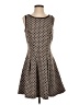 Max Studio Polka Dots Brown Casual Dress Size XS - photo 1